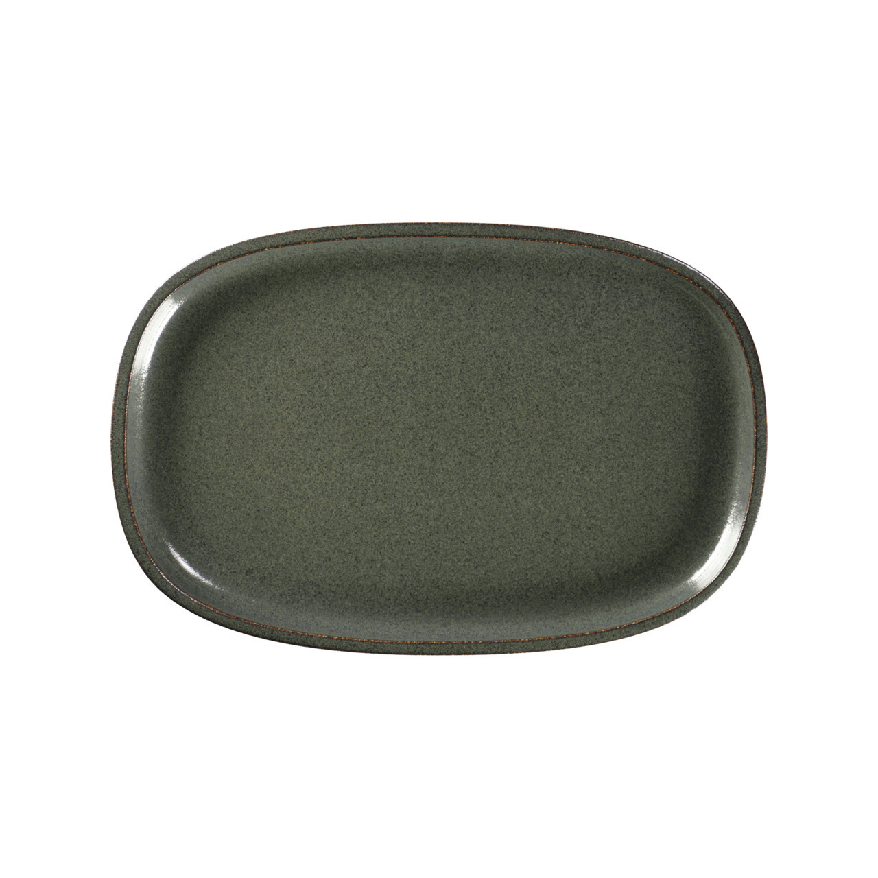 Ease, Platte oval flach 302 x 200 mm caldera green